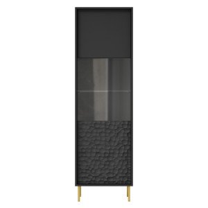 GLINT modern vitrin – fekete / arany – 55 cm Elemes bútor