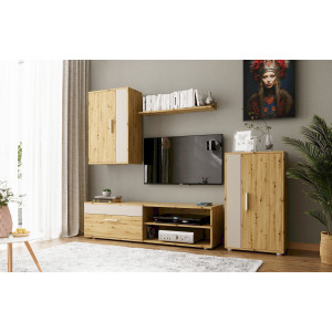 STACK modern nappali bútorösszeállítás – tölgy / kasmír – 190 cm