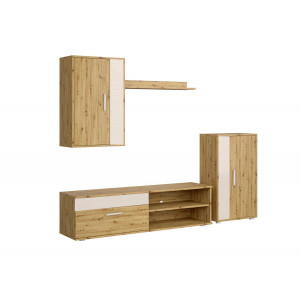 STACK modern nappali bútorösszeállítás – tölgy / kasmír – 190 cm