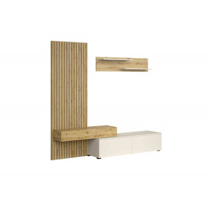 SHIFT modern nappali bútorösszeállítás – tölgy / kasmír – 210 cm