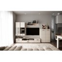 CLOUD modern nappali bútorösszeállítás LED világítással – kasmír – 280 cm