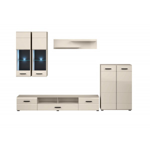 CLOUD modern nappali bútorösszeállítás LED világítással – kasmír – 280 cm CLOUD