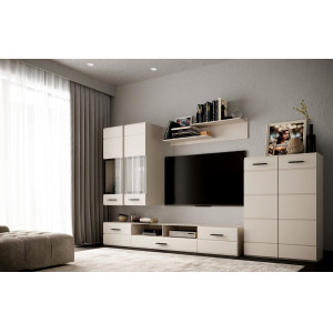 CLOUD modern nappali bútorösszeállítás LED világítással – kasmír – 280 cm