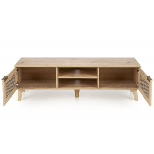 WEAVE modern TV-szekrény – tölgy / fekete – 150 cm