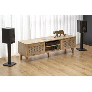 WEAVE modern TV-szekrény – tölgy / fekete – 150 cm