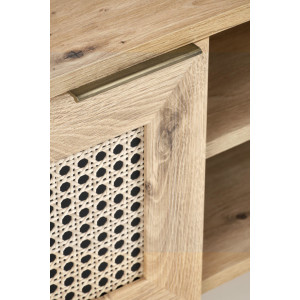 WEAVE modern TV-szekrény – tölgy / fekete – 150 cm
