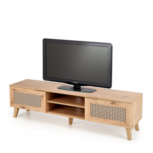 WEAVE modern TV-szekrény – tölgy / fekete – 150 cm