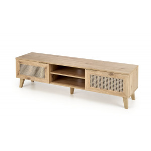 WEAVE modern TV-szekrény – tölgy / fekete – 150 cm Elemes bútor