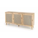 WEAVE modern komód – tölgy / fekete – 160 cm