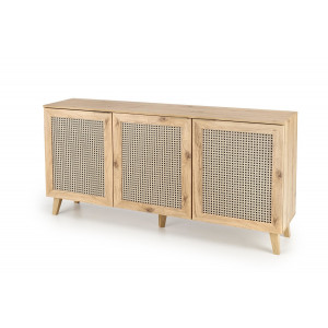 WEAVE modern komód – tölgy / fekete – 160 cm