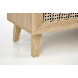 WEAVE modern komód – tölgy / fekete – 160 cm