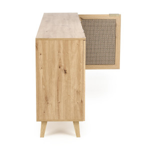 WEAVE modern komód – tölgy / fekete – 160 cm