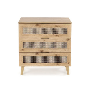 WEAVE modern fiókos komód – tölgy / fekete – 80 cm
