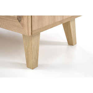 WEAVE modern fiókos komód – tölgy / fekete – 80 cm