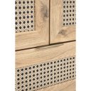 WEAVE modern gardróbszekrény – tölgy / fekete – 80 cm