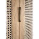 WEAVE modern gardróbszekrény – tölgy / fekete – 80 cm