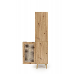 WEAVE modern polcos szekrény – tölgy / fekete – 80 cm