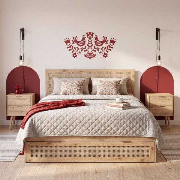 WEAVE modern franciaágy tárolófiókokkal – tölgy / fekete – 160 × 200 cm