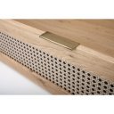 WEAVE modern franciaágy tárolófiókokkal – tölgy / fekete – 160 × 200 cm