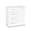 NEST modern komód 4 fiókkal – fehér – 77 cm