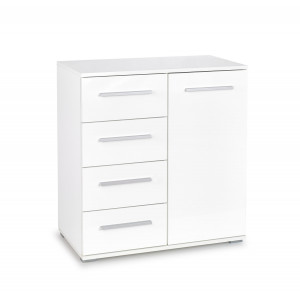 NEST modern komód 4 fiókkal – fehér – 77 cm