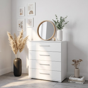 NEST modern fiókos komód – fehér – 77 cm HALMAR