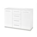 NEST modern komód 4 fiókkal – fehér – 116 cm