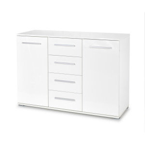 NEST modern komód 4 fiókkal – fehér – 116 cm