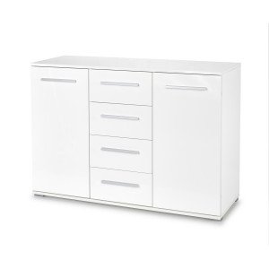 NEST modern komód 4 fiókkal – fehér – 116 cm HALMAR