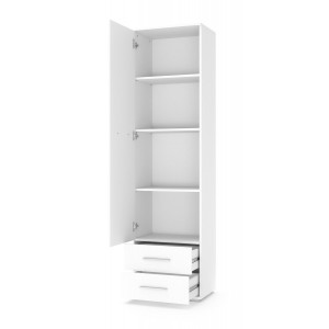 NEST modern polcos szekrény fiókkal – fehér – 60 cm
