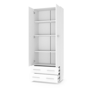 NEST modern tárolószekrény 2 fiókkal – fehér – 77 cm