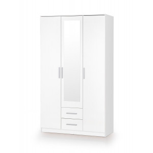 NEST modern gardróbszekrény tükörrel – fehér – 120 cm