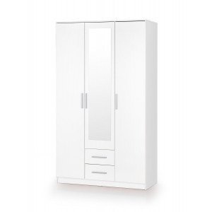 NEST modern gardróbszekrény tükörrel – fehér – 120 cm HALMAR