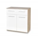 NEST modern komód – tölgy / fehér – 77 cm