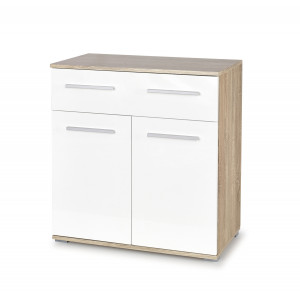 NEST modern komód – tölgy / fehér – 77 cm
