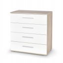 NEST modern fiókos komód – tölgy / fehér – 77 cm