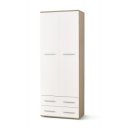 NEST modern tárolószekrény 2 fiókkal – tölgy / fehér – 77 cm