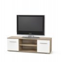 NEST modern TV-szekrény – tölgy / fehér – 137 cm