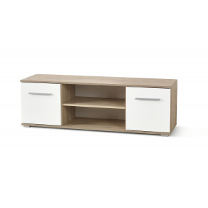 NEST modern TV-szekrény – tölgy / fehér – 137 cm
