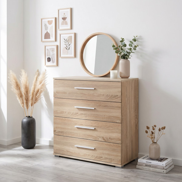 NEST modern fiókos komód – tölgy – 77 cm