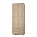 NEST magas tárolószekrény 2 fiókkal – tölgy – 77 cm