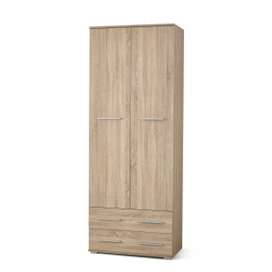NEST magas tárolószekrény 2 fiókkal – tölgy – 77 cm