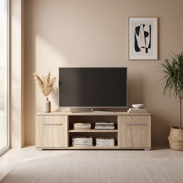 NEST modern TV-szekrény – tölgy – 137 cm