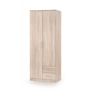 NEST modern gardróbszekrény 2 fiókkal – tölgy – 80 cm