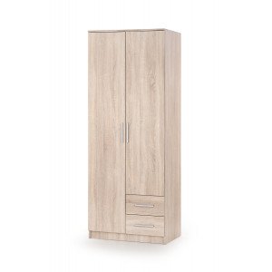 NEST modern gardróbszekrény 2 fiókkal – tölgy – 80 cm HALMAR
