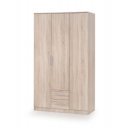NEST modern gardróbszekrény 2 fiókkal – tölgy – 120 cm