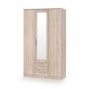 NEST modern gardróbszekrény tükörrel – tölgy – 120 cm