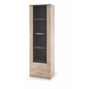 NEST modern vitrin 2 fiókkal – tölgy – 60 cm
