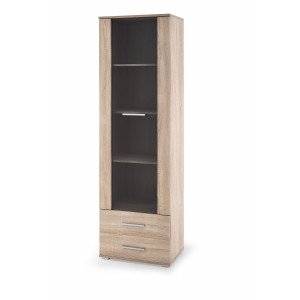 NEST modern vitrin 2 fiókkal – tölgy – 60 cm HALMAR