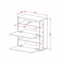 NEST modern cipősszekrény – tölgy – 70 cm